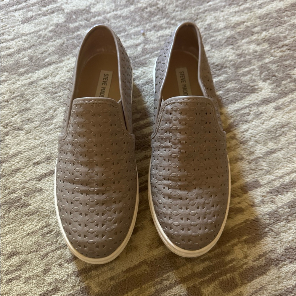 Steve Madden Taupe Slip-On Shoe